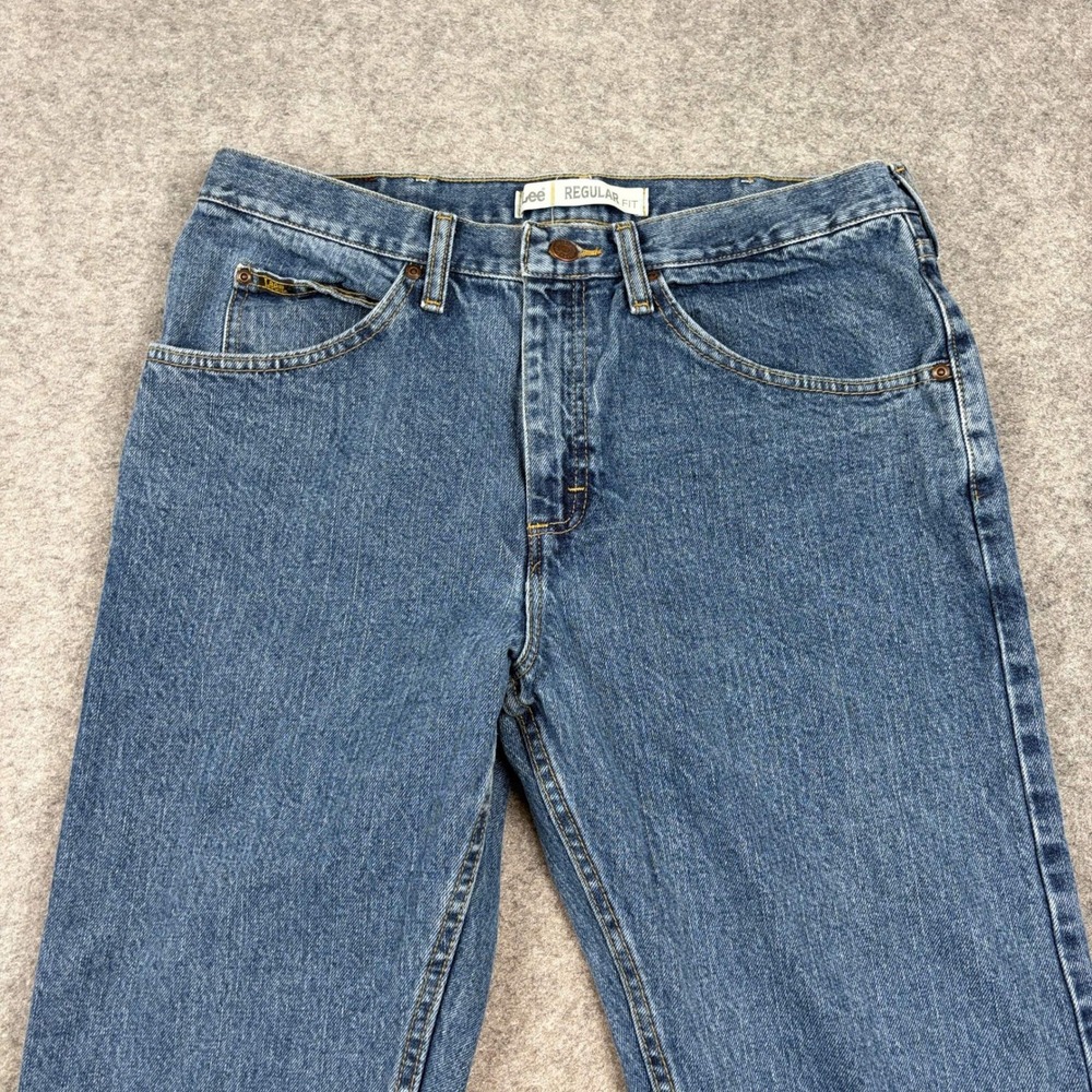 Lee Regular Fit Jeans Mens 36x29 Blue Denim Classic Straight Leg Western Cowboy
